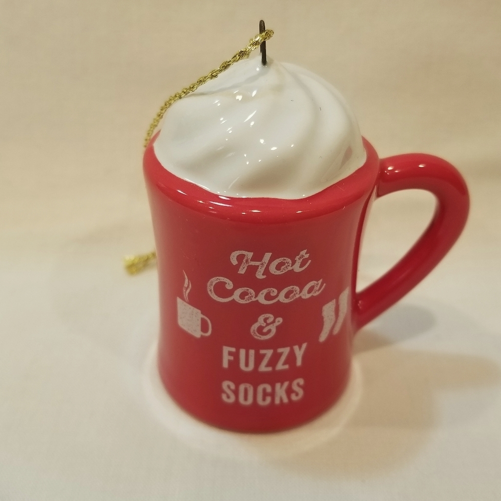 Indigo Mug Christmas Ornament - NWOT